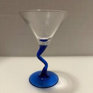 Vintage Libbey Cobalt Blue Z Stem Mini 5 in Martini Cocktail Glasse GUC
